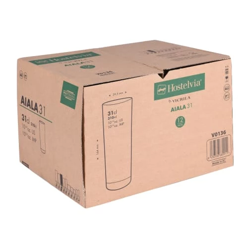 Vicrila Verres à Eau Boîte De 12 Gobelets Forme Haute 31 Cl En Verre Transparent 2 Vicrila Verres à Eau Boîte De 12 Gobelets Forme Haute 31 Cl En Verre Transparent – Image 2