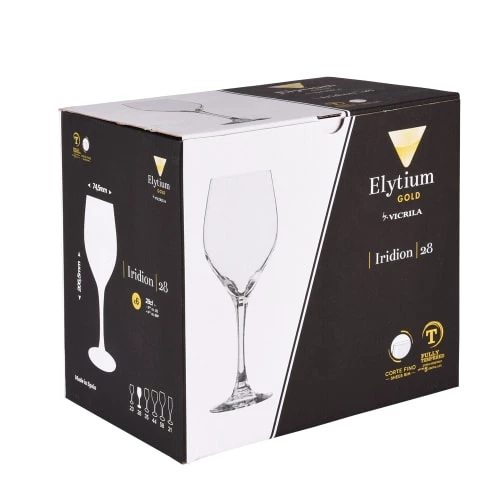 Vicrila Verres à Vin Boîte De 6 Verres à Pied Trempés 28 Cl Transparent 2 Vicrila Verres à Vin Boîte De 6 Verres à Pied Trempés 28 Cl Transparent – Image 2