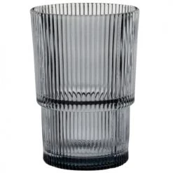 Maisons Du Monde Verres à Eau Chope En Verre Strié Fumé - Lot De 6