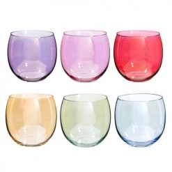 Maisons Du Monde Verres à Eau Coffret 6 Gobelets En Verre Multicolore