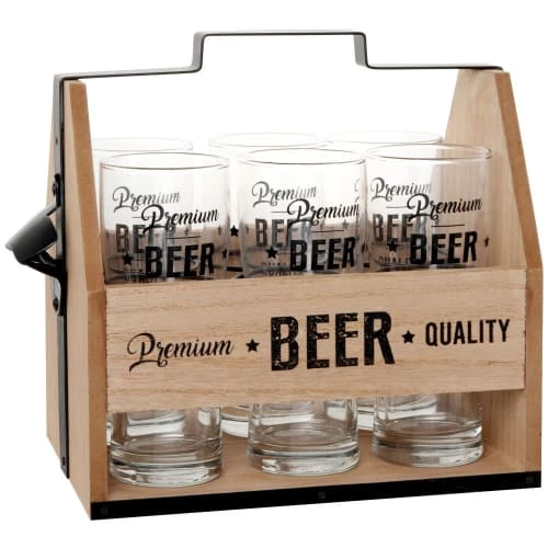 Maisons Du Monde Verres De Bar Composition Verres à Bière (x6) Et Support En Bois D'eucalyptus 1 Maisons Du Monde Verres De Bar Composition Verres à Bière (x6) Et Support En Bois D'eucalyptus