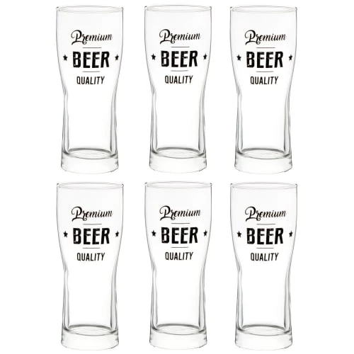 Maisons Du Monde Verres De Bar Composition Verres à Bière (x6) Et Support En Bois D'eucalyptus 2 Maisons Du Monde Verres De Bar Composition Verres à Bière (x6) Et Support En Bois D'eucalyptus – Image 2