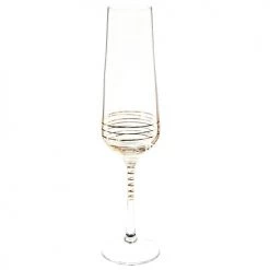 Maisons Du Monde Vaisselle De Noël Flûte à Champagne En Verre Coloris Or - Lot De 6