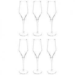 Maisons Du Monde Vaisselle De Noël Flûte En Verre - Lot De 6