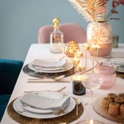 Maisons Du Monde Vaisselle De Noël Flûte En Verre Bordure Dorée - Lot De 6 -Verres Soldes Boutique flute en verre bordure doree 1000 14 7 186147 6