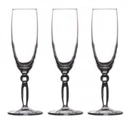 Wadiga Flutes Et Coupes De Champagne Flûtes à Champagne En Verre Transparent 17cl - Lot De 3