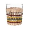 Maisons Du Monde Verres à Eau Gobelet En Verre Avec Vannerie Multicolore - Lot De 6