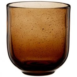 Maisons Du Monde Verres à Eau Gobelet En Verre Bullé Marron - Lot De 6
