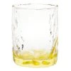 Maisons Du Monde Verres à Eau Gobelet En Verre Givré Jaune - Lot De 6