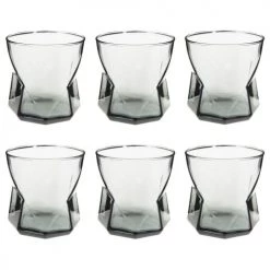 Maisons Du Monde Vaisselle De Noël Gobelet En Verre Gris - Lot De 6