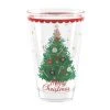 Maisons Du Monde Vaisselle De Noël Gobelet En Verre Imprimé Sapin De Noël Vert, Rouge Et Doré - Lot De 6