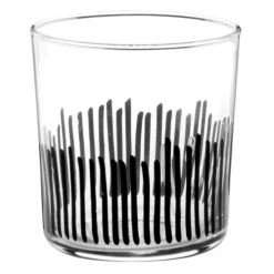 Maisons Du Monde Verres à Eau Gobelet En Verre Motif Traits Noirs Et Gris - Lot De 6