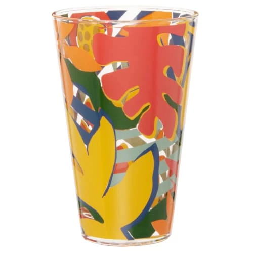 Maisons Du Monde Verres à Eau Gobelet En Verre Motif Végétal Multicolore - Lot De 6 1 Maisons Du Monde Verres à Eau Gobelet En Verre Motif Végétal Multicolore - Lot De 6