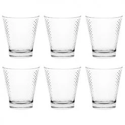 Maisons Du Monde Verres à Eau Gobelet En Verre Pressé - Lot De 6