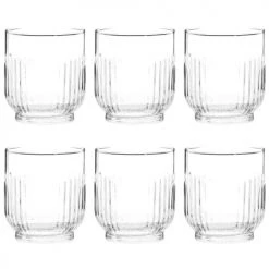 Maisons Du Monde Verres à Eau Gobelet En Verre Strié - Lot De 6