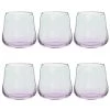 Maisons Du Monde Verres à Eau Gobelet En Verre Tie And Dye Rose - Lot De 6