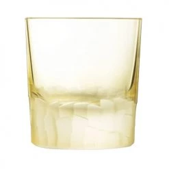 Cristal D’Arques Verres à Eau Gobelet Jaune Forme Basse 32cl - Lot De 6