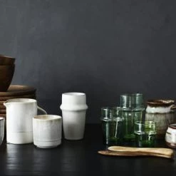 Madam Stoltz Verres à Eau Grand Verre à Eau En Verre Vert -Verres Soldes Boutique grand verre a eau en verre vert 5