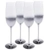 Kare Design Flutes Et Coupes De Champagne Lot De 4 - Flûte à Champagne En Verre Argenté