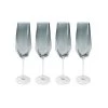 Kare Design Flutes Et Coupes De Champagne Lot De 4 - Flûte à Champagne En Verre Fumé