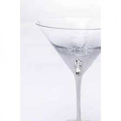 Kare Design Verres De Bar Lot De 4 - Verre à Cocktail En Verre Argenté -Verres Soldes Boutique lot de 4 verre a cocktail en verre argente 2