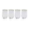 Kare Design Verres à Eau Lot De 4 - Verre à Eau En Verre Bord Doré