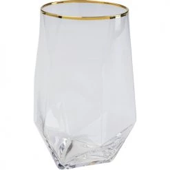 Kare Design Verres à Eau Lot De 4 - Verre à Eau En Verre Bord Doré -Verres Soldes Boutique lot de 4 verre a eau en verre bord dore 2