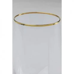 Kare Design Verres à Eau Lot De 4 - Verre à Eau En Verre Bord Doré -Verres Soldes Boutique lot de 4 verre a eau en verre bord dore 3