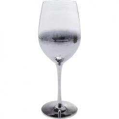 Kare Design Verres à Vin Lot De 4 - Verre à Vin En Verre Transparent Et Argenté -Verres Soldes Boutique lot de 4 verre a vin en verre transparent et argente 3