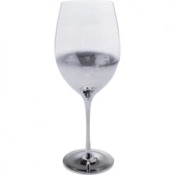 Kare Design Verres à Vin Lot De 4 - Verre à Vin Rouge En Verre Argenté -Verres Soldes Boutique lot de 4 verre a vin rouge en verre argente 2