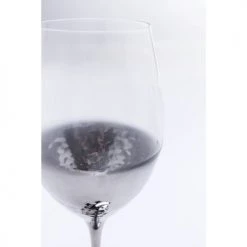 Kare Design Verres à Vin Lot De 4 - Verre à Vin Rouge En Verre Argenté -Verres Soldes Boutique lot de 4 verre a vin rouge en verre argente 4