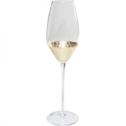 Kare Design Flutes Et Coupes De Champagne Lot De 6 - Flûtes à Champagne En Verre Fond Doré -Verres Soldes Boutique lot de 6 flutes a champagne en verre fond dore 2