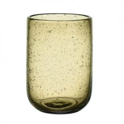 Table Passion Verres à Eau Lot De 6 - Gobelet Bullé 25 Cl Ambre En Verre Jaune