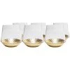 Kare Design Verres à Eau Lot De 6 - Verre à Eau En Verre Fond Doré