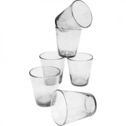 Kare Design Verres à Eau Lot De 6 - Verre à Eau En Verre Gris à Bulles -Verres Soldes Boutique lot de 6 verre a eau en verre gris a bulles 2