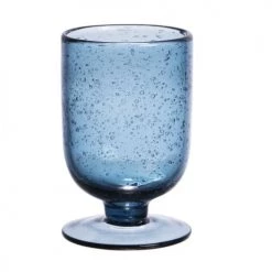 Table Passion Verres à Vin Lot De 6 - Verre à Pied Bullé 25 Cl Bleu