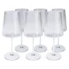 Kare Design Verres à Vin Lot De 6 - Verre à Vin En Verre Transparent Texturé