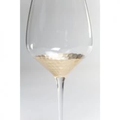 Kare Design Verres à Vin Lot De 6 - Verre à Vin Rouge En Verre Fond Doré -Verres Soldes Boutique lot de 6 verre a vin rouge en verre fond dore 3