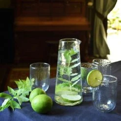 Maison Tilleul Verres à Eau Set 4 Verres Gobelet Verre Pommelé Transparent -Verres Soldes Boutique set 4 verres gobelet verre pommele transparent 2