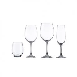 Vicrila Verres à Vin Set Complet De Verres 24 Pièces Transparent