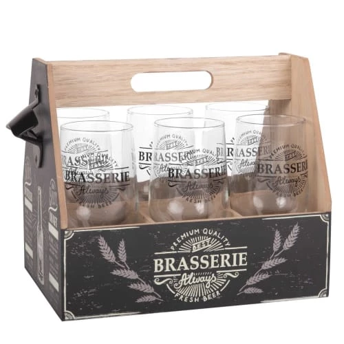 Maisons Du Monde Vaisselle De Noël Support En Pin Avec 6 Verres Imprimés 1 Maisons Du Monde Vaisselle De Noël Support En Pin Avec 6 Verres Imprimés