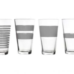 Salt&Pepper Verres à Eau Verre 32,5cl 4 Pièces Gris