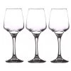 Wadiga Verres à Eau Verre à Eau Sur Pied En Verre Transparent 33cl - Lot De 3