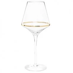 Maisons Du Monde Verres à Vin Verre à Pied Avec Liseré Doré - Lot De 6