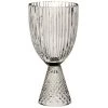 Maisons Du Monde Verres à Eau Verre à Pied Diamant En Verre Gris Fumé - Lot De 4