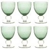 Maisons Du Monde Verres à Vin Verre à Pied En Verre Bullé Vert - Lot De 6