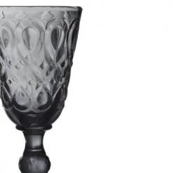 La Rochère Verres à Vin Verre à Pied Mécanique En Verre Anthracite - Lot De 6 -Verres Soldes Boutique verre a pied mecanique en verre anthracite lot de 6 2