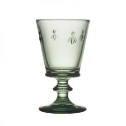 La Rochère Vaisselle De Noël Verre à Pied Mécanique En Verre Vert Provence - Lot De 6