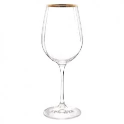 Maisons Du Monde Vaisselle De Noël Verre à Vin En Verre Et Fil Doré - Lot De 6