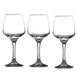 Wadiga Verres à Vin Verre à Vin Sur Pied En Verre Transparent 29,5cl - Lot De 3